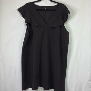 🦆 Massini black V-neck sleeveless knit dress